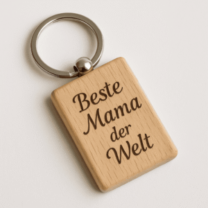 PERSONALISIERTER HOLZ-SCHLÜSSELANHÄNGER MIT GRAVUR